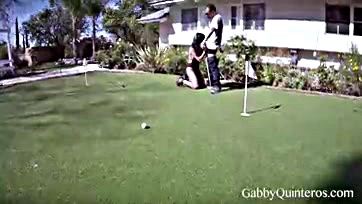 Gabby gets brutally fucked by her horny golf instructor