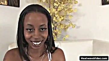 A sultry black woman lusts after a massive dick