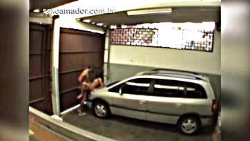 Man caught on camera having sex with girl in garage