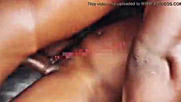 A black woman gets brutally screwed by a man