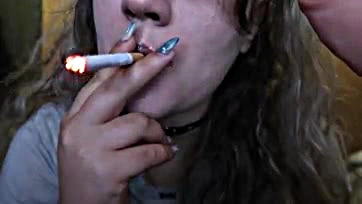 A woman offers a cigarette and oral sex