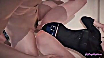 Samsung girl gets hardcore 3D handjob and sex