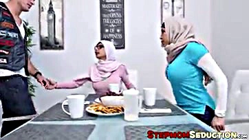 A mature Arab woman enjoys a shared sexual encounter