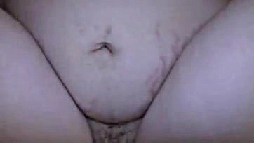 Adulterous woman receives thick creampie in her own vagina