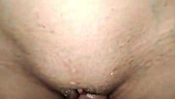 Teen plays with navel, gets filled with cum