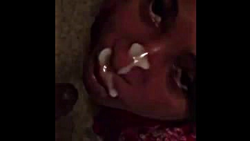 Neighbor's black woman sucks my large black dick