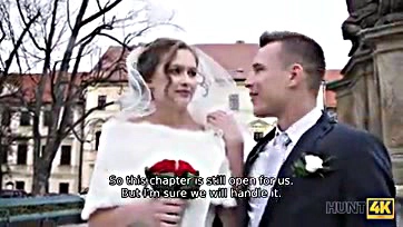 Teen bride gets brutally screwed by groom's friend