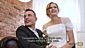 Teen bride gets brutally screwed by groom's friend