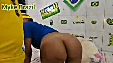 Geovana got horny and blew me after Brazil won