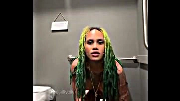 Girl pees in public, gets naked, and shows off