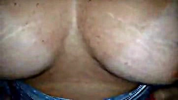 Latina wife shows off her big, natural breasts