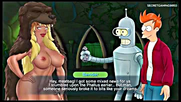 Amazon milfs ride cock in space parody game