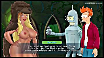 Amazon milfs ride cock in space parody game