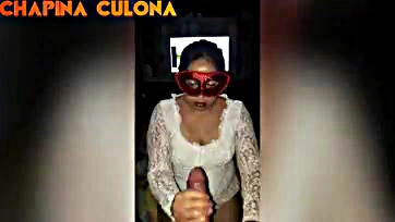 Guatemalan housewife sucks cock, a horny and insatiable slut