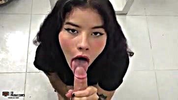 Faye begs for cock tasting, thick and hard