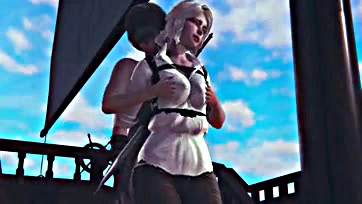 Ciri gets deepthroated by a large cock