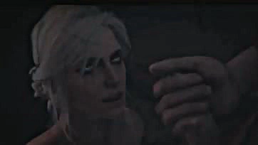 Geralt's intense anal sex session with Ciri ends messy