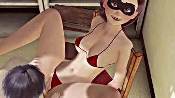 Helen Parr gets cunnilingus, squirts on face