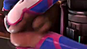 Overwatch's D.Va gets a naughty 3D blowjob and anal