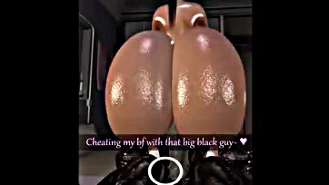 BF's cheating ass got caught with a giant negro