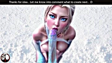 Elsa & Night King get frosty with a blow job