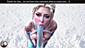 Elsa & Night King get frosty with a blow job