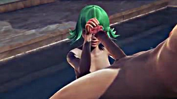 Tatsumaki gets a rough handjob and hardcore sex