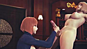 Nobara gets hardcore futanari sex from an unknown partner