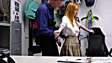 Madi and Rion engage in explicit office activity