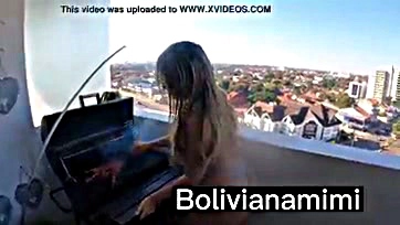 Fornicating on the balcony, full video available online