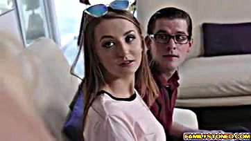 Avery gets brutally screwed by stepbro's massive dick