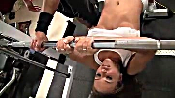 Nasty Nika gets brutally pounded on gym machines