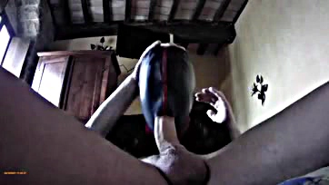 Laura gets rough throat sex while hogtied