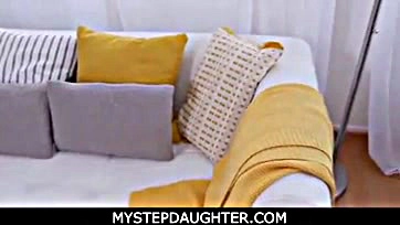 Teen stepdaughter gets brutally fucked by her stepdad