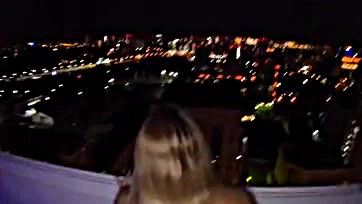 Publicly ravishing a woman on an open balcony loudly