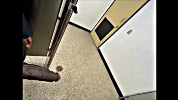 Dude's dick swings in women's restroom, gets busted