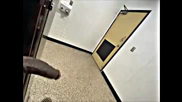 Dude's dick swings in women's restroom, gets busted