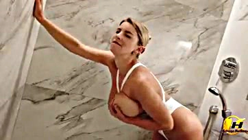 Sexy milf Katerina Hartlova masturbates in a mini bikini