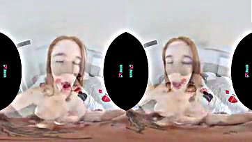 Redhead Scarlett Snow gets massive cock in VR