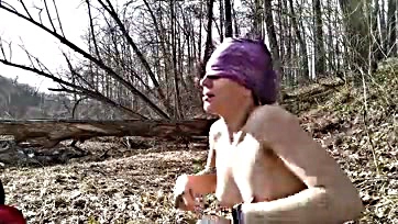 Youth couple has sex in woods with teen girl