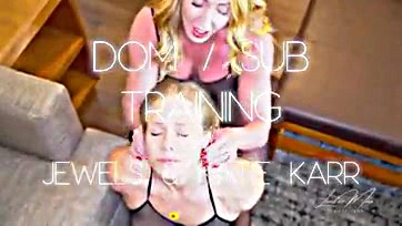 Submissive Katie learns dominant fem's BDSM lessons