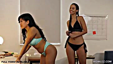 Lesbian sex between Ember and Andreina gets intense