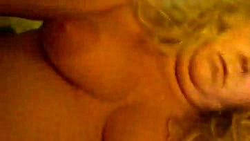 Sexy blonde mom plays with toys, gets nasty