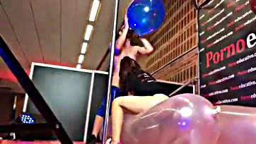 Fetishists inflate balloons during explicit sex sessions