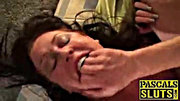 Sexy brunette gets pounded hard by a stud