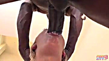 Black cock gets handled by big butt babysitter