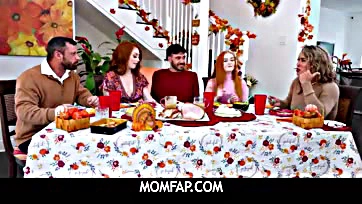 MomFap: Thanksgiving sex fest with multiple partners