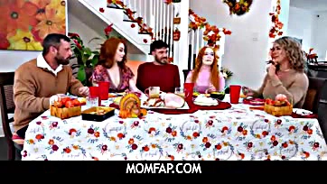 MomFap: Thanksgiving sex fest with multiple partners