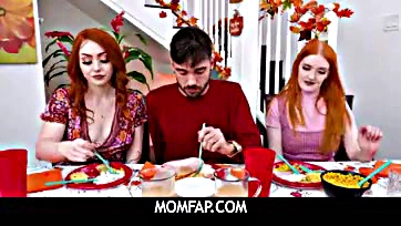 MomFap: Thanksgiving sex fest with multiple partners