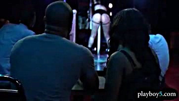 A black couple gets down with a stripper